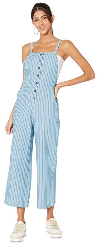 one piece striped jumpsuit