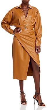 Leather Wrap Dress | Shop the world's largest collection of fashion |  ShopStyle