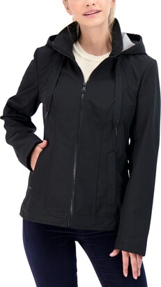 Sebby Juniors' Hooded Zip-Front Raincoat, Created for Macy's