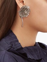 Thumbnail for your product : Marques Almeida Mismatched Floral Silver-plated Earrings - Silver
