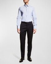 Thumbnail for your product : Tom Ford Slim-Fit Micro-Check Barrel-Cuff Dress Shirt, Blue