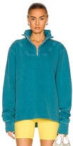 Thumbnail for your product : LES TIEN Half Zip Yacht Pullover in Teal