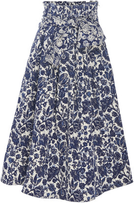 ulla johnson denim skirt
