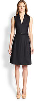 Thumbnail for your product : Akris Punto Belted Pinstripe Dress