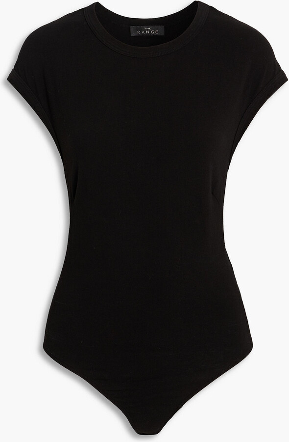 The Range Supima cottonblend jersey bodysuit ShopStyle Tops