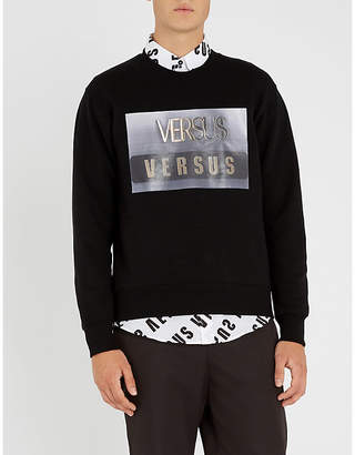 Versace Versus Logo-print cotton-jersey sweatshirt