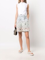 Thumbnail for your product : Genny Logo-Print Flared Shorts