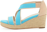 Thumbnail for your product : Taryn Rose Krissy Crisscross Espadrille Wedge, Turquoise