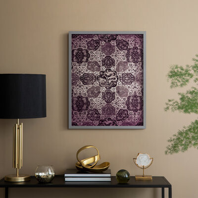 Bungalow Rose Vintage Abstract Print CXCIV Framed Print - Solid Wood