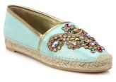 Thumbnail for your product : Rene Caovilla Bejeweled & Embroidered Suede Espadrilles