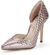 Thumbnail for your product : Jessica Simpson Caldas Leather Pointed Court Shoes