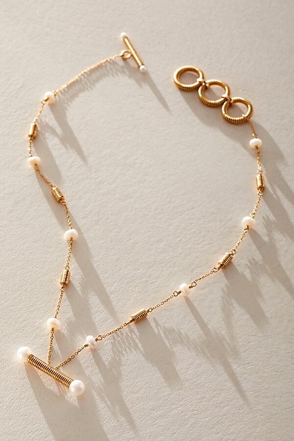 Preeti Sandhu Keshi Dew Drop Pearl Vermeil Necklace