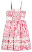 Thumbnail for your product : Lilly Pulitzer Girl's Get Spotted Lace-Trimmed Sundress