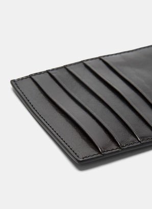 Rick Owens Smooth Grained Credit Card Holder in Black
