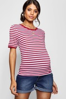 Thumbnail for your product : boohoo Maternity Over The Bump Denim Short