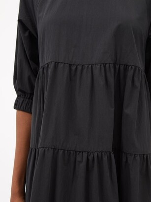 Co Tiered Cotton-blend Dress - Black