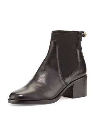 Delman Corie Leather Chelsea Boot, Black
