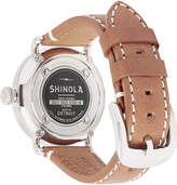 Thumbnail for your product : Shinola The Runwell 36mm Stainless Steel And Leather Watch - White