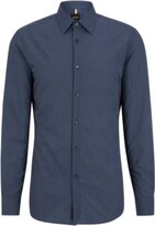 Thumbnail for your product : HUGO BOSS Slim-fit shirt in printed cotton poplin