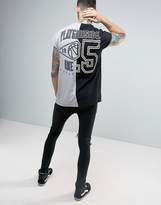 Thumbnail for your product : ASOS Oversized Sleeveless Spliced T-Shirt With Cut & Sew Back Print