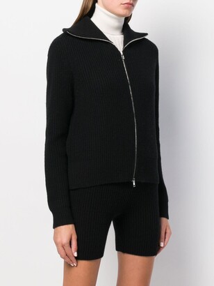 Cashmere In Love ribbed roll-neck Isla cardigan