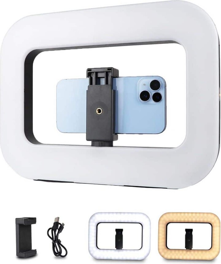 OBJLGEV Smartphone Video Rig with LED Ring Selfie Light Kit, Handheld Stabilize, Built-in 8000 mAh Battery YouTube and Record