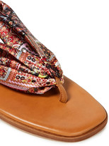 Thumbnail for your product : Alice + Olivia Printed satin sandals