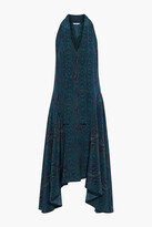 Thumbnail for your product : Joie Breeda Asymmetric Tie-neck Snake-print Silk Crepe De Chine Midi Dress