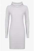 Thumbnail for your product : Select Fashion Fashion Womens Grey Rib Cowl Neck Tunic - size 14