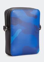 Thumbnail for your product : Valentino Garavani Men's Small Camouflage Leather Crossbody Bag