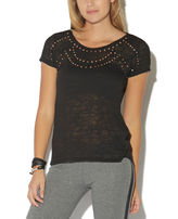 Thumbnail for your product : Wet Seal Burnout Open Back Tee by Rampage