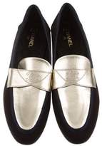 Thumbnail for your product : Chanel Metallic Round-Toe Loafers