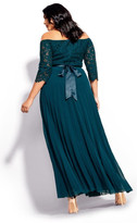 Thumbnail for your product : City Chic Intriguing Maxi Dress - emerald