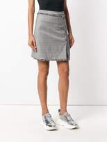 Thumbnail for your product : MSGM raw edge button front skirt