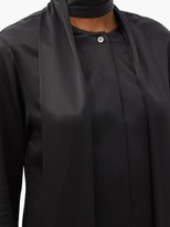 Thumbnail for your product : Joseph Bars Tie-neck Silk-satin Shirt - Black