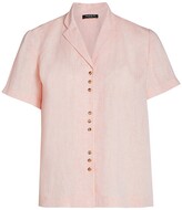 Thumbnail for your product : Lafayette 148 New York, Plus Size Bourne Button-Up Linen Top