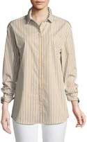 Thumbnail for your product : Lafayette 148 New York Sabira Saxony Striped Blouse, Plus Size
