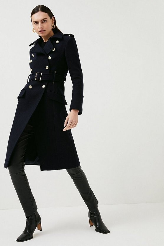 ladies military style coats uk