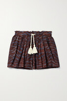 Thumbnail for your product : Ulla Johnson Bijou Printed Cotton-blend Voile Shorts - Brown - x small