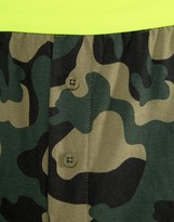 Thumbnail for your product : ASOS Jersey Boxers With Camo Print & Neon Waistband