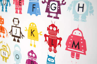 Little Ink Personalised Children's Robot Alphabet Print