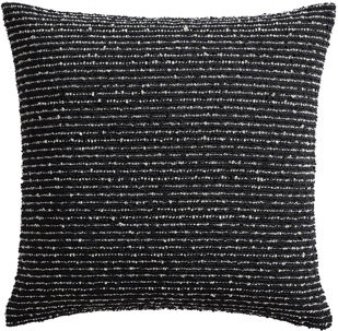 Tahari Home Emmy Black Horizontal Stripe Decorative Pillow, 20" X 20"