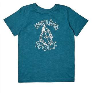 Wallis **Boys Blue 'Howling Wolf' Graphic Print T-Shirt (5 - 12 years)
