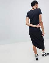 Thumbnail for your product : Noisy May Tall asymmetric jersey midi dress in black