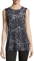 Thumbnail for your product : Haute Hippie Spider Web Patterned Jersey Tank