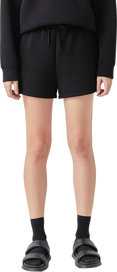 Grey Lab Tie Waist Scuba Knit Shorts