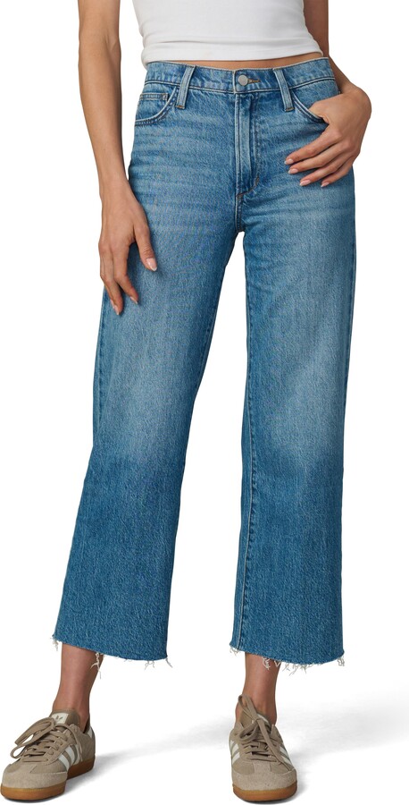 Joe's Jeans The Blake Raw Hem High Waist Crop Wide Leg Jeans
