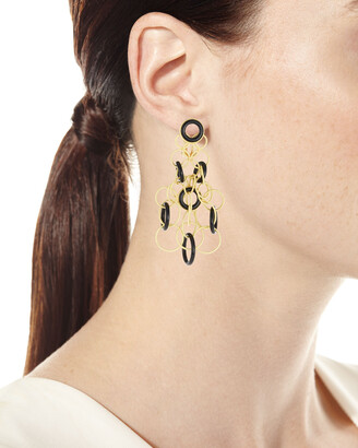 Buccellati Hawaii Onyx Circle Earrings in 18K Gold