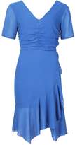 Thumbnail for your product : boohoo Ruched Detail Frill Hem Midi Dress