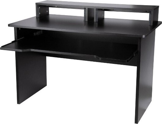 MonopriceStudioWorkstationwithDual3URackBaysand66-keyKeyboardControllerTray,ForModernHomeStudio-StageRightSeries